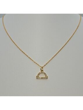 ✨2/$10✨ Libra Pendant Gold Tone Sparkling Zodiac Adjustable 17.5''
